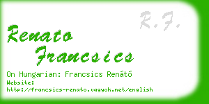 renato francsics business card